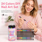 💅 24-Color Dual-Tip Nail Art Pens – Easy DIY Nail Designs