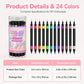 💅 24-Color Dual-Tip Nail Art Pens – Easy DIY Nail Designs