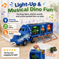 🦖 Dinosaur Car Carrier Playset – Lights, Music & Launching Cars for Kids 🚗