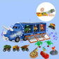 🦖 Dinosaur Car Carrier Playset – Lights, Music & Launching Cars for Kids 🚗