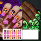 🎃 Halloween Glow Nail Wraps – Waterproof Luminous Gel-Style Manicure ✨