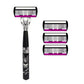 🪒 6-Blade Manual Razor Set – Smooth Shave With a Balanced Metal Handle ✨