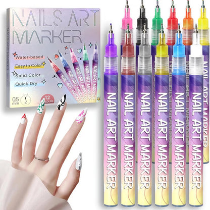 🎨 Nail Art Pens – Create Precise, Vibrant Nail Designs in Seconds ✨