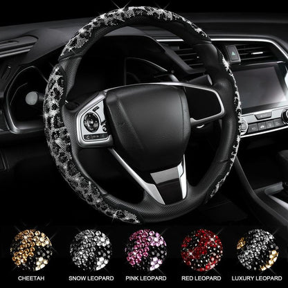 👑 Rhinestone Steering Wheel Cover – Add Sparkle to Your Drive