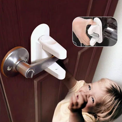 🚪 Adhesive Door Lever Lock – Extra Security Without Drilling ✨