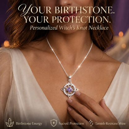 ☘️ Celtic Knot Birthstone Necklace – Personalized Elegance for Every Look