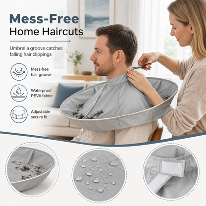 Hair Cutting Cape – Keep Loose Hair Off Floors & Clothes