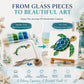 🌊 Ocean Sea Glass Mosaic Kit – Creative DIY Coastal Home Decor