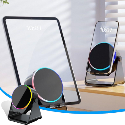 📱 4-in-1 Phone Speaker Stand – Wireless Audio & RGB Light