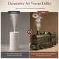 🚂 Vintage Train Diffuser – Mist Rings & Cozy Flame Light
