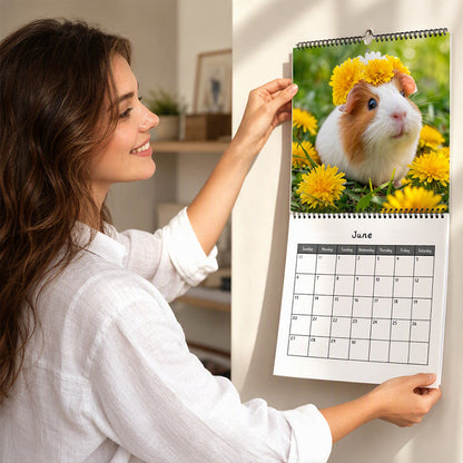 🐹 2027 Guinea Pig Calendar – Cute Photos & Cheerful Wall Decor
