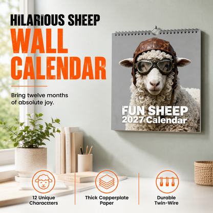 🐑 Funny Sheep Desk Calendar