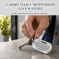 Inspirational Metal Keychain with Engraved Quote
