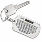 Inspirational Metal Keychain with Engraved Quote