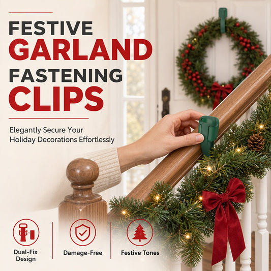 🎄 Christmas Garland Clips – Heavy Duty Holiday Decoration Hangers for Home Decor