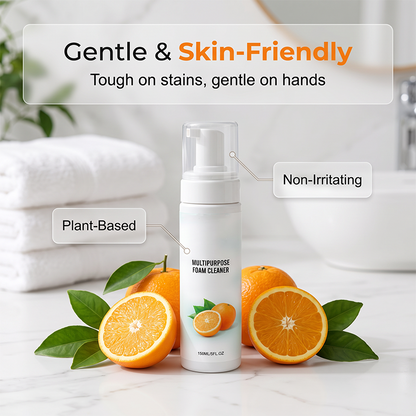 🧽 Orange Foam Cleaner – Multi-Surface Cleaning with Easy Wipe-Off