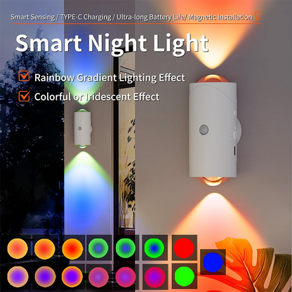 🌈 Smart Motion Sensor LED Night Light – Auto Lighting for Bedroom & Hallway