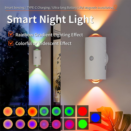 🌈 Smart Motion Sensor LED Night Light – Auto Lighting for Bedroom & Hallway