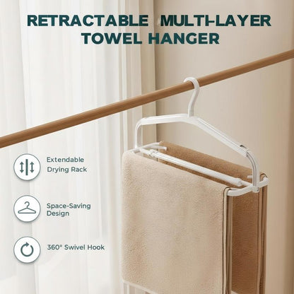 🏠 Foldable Expandable Clothes Hanger – Space Saving Laundry Drying Rack