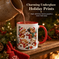 🎄 Cozy Holiday Ceramic Mug – Festive Red Handle for Hot Chocolate & Winter Drinks