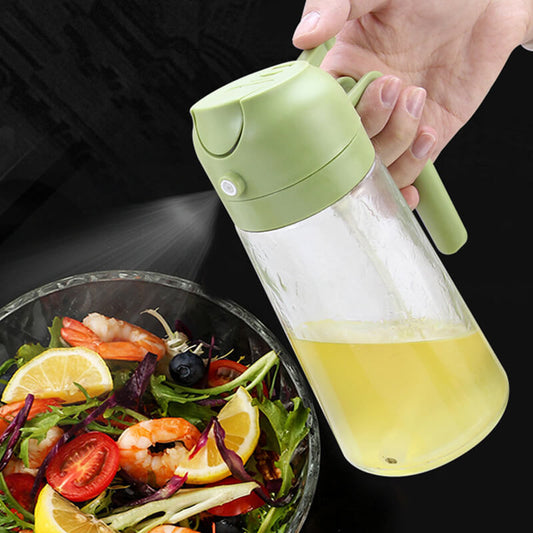 🍳 2-in-1 Cooking Oil Sprayer Bottle – 600ml Glass Oil Dispenser for Easy Spraying & Pouring