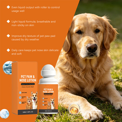 🐾 Pet Paw & Nose Moisturizing Lotion – Easy Roll-On Hydrating Care
