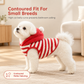 🐶 Plush Striped Dog Vest – Cozy Sleeveless Pet Jacket for Cool-Weather Comfort