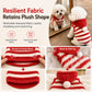 🐶 Plush Striped Dog Vest – Cozy Sleeveless Pet Jacket for Cool-Weather Comfort