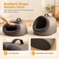 🐾 Enclosed Plush Pet Bed – Cozy Cave-Style Sleeping Space for Cats & Dogs
