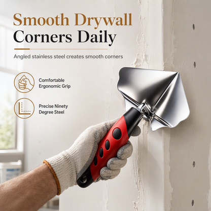 🛠️ Drywall Inside Corner Tool – Stainless Steel Plaster Smoothing Finisher
