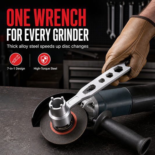🔧 Universal Angle Grinder Wrench – Multi-Size Spanner for Disc Changes