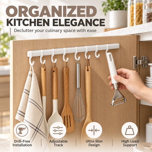 🔥 Black Friday Sale 🔥 Multi-Functional Drill-Free Cabinet Door Hook Rail