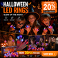 🔥🎃Spooky Season Hot Sale 50% OFF:＄27.99‼️✨LED Light Halloween Glowing Ring 💍| Flashing Light‑Up Party Favor for Halloween Night👻